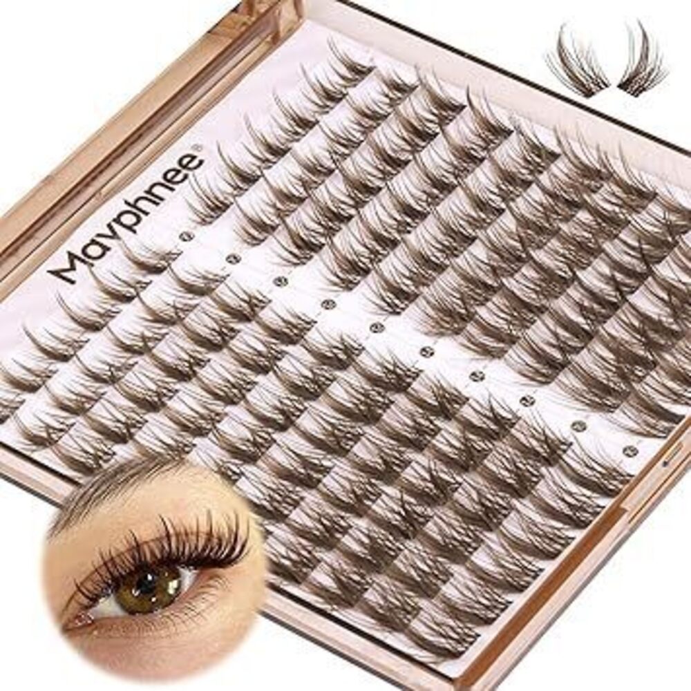 Brown Lash Clusters Wispy Eyelash Extensions Dark Brown Lash Extensions 10-16Mm